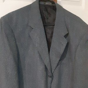 Blue lined herringbone sports jacket
